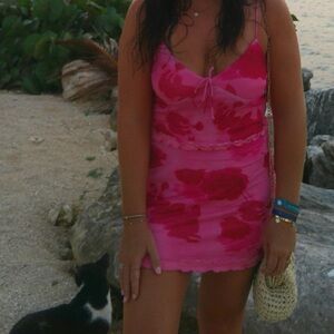 SHEIN two piece floral pink set